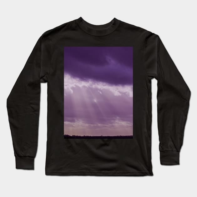 Purple rays Long Sleeve T-Shirt by avrilharris